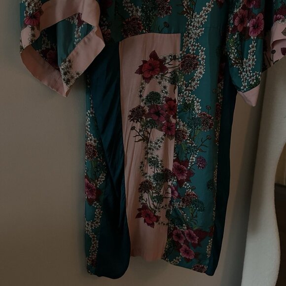 Sandro Kimono Jacket Color Printed Blocked Floral Size 36 - Picture 12 of 12